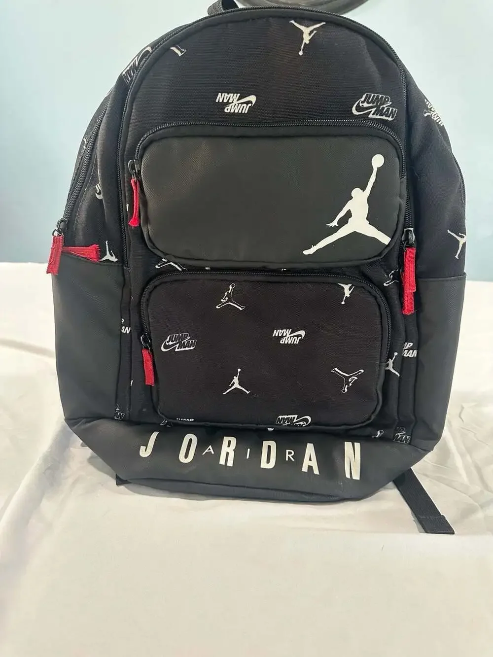 Jordan Essentials Backpack Laptop School Bag Black and White